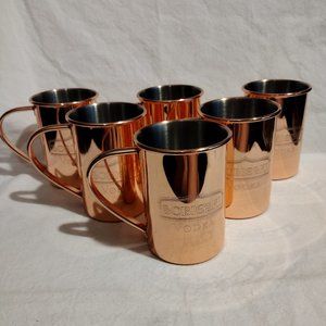 Sobieski Vodka Copper Mugs || Set of 6